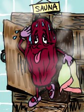 Image result for hot as a sauna cartoon